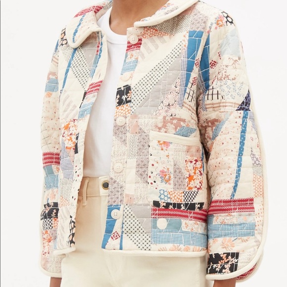 NWT Sea NY Linden patchwork floral-print coat - Picture 2 of 9